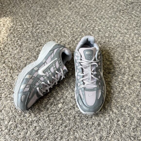 Nike P-6000 Pink Gray Metallic Sneakers Size 7Y Women’s 8.5 Shoes